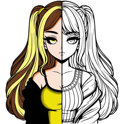 realistic girl split