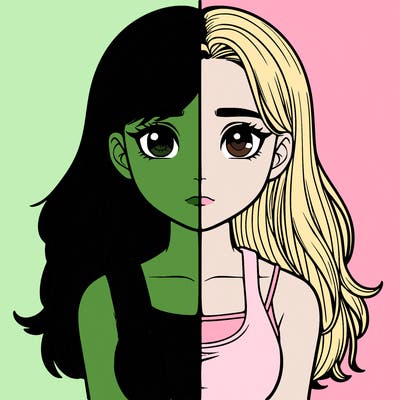 realistic girl split