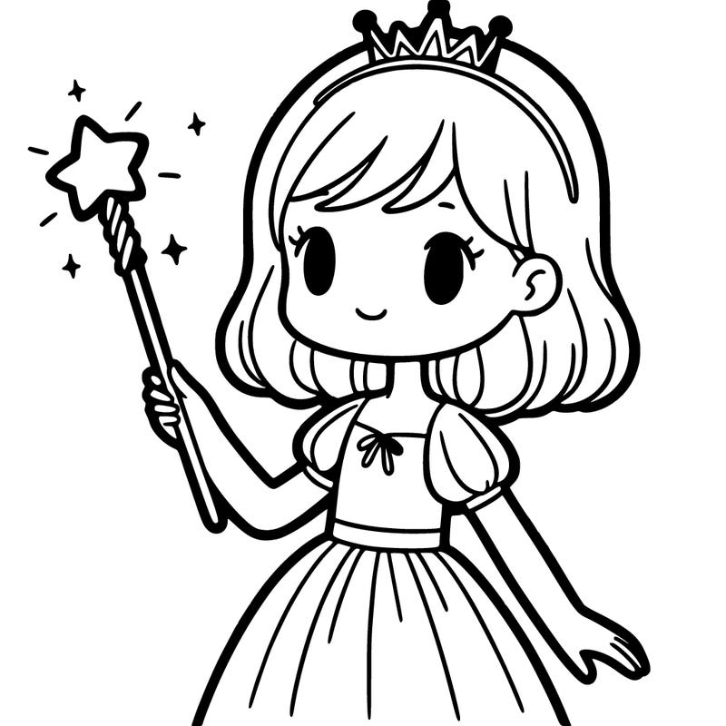 a girl with a wand