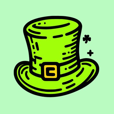 st patrick hat with thin lines