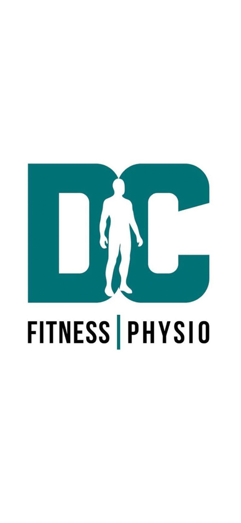 DC Fitness Physio - Logo DC Fitness Physio représentant une silhouette humaine intégrée dans les lettres D et C