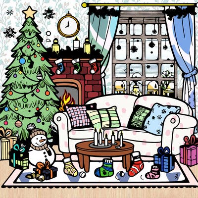 christmas living room