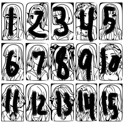 girls that look diffrent anime