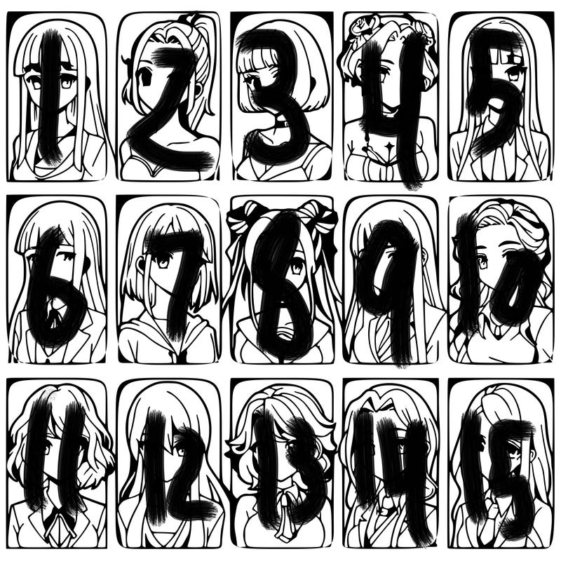 girls that look diffrent anime