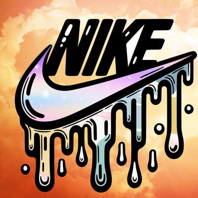 dripping nike logo