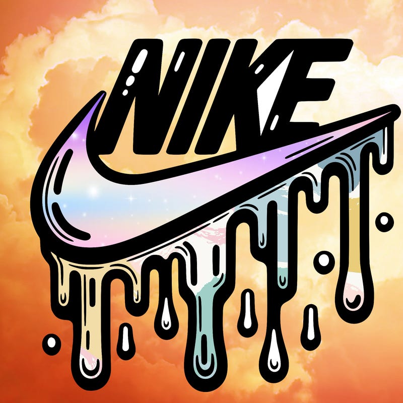 dripping nike logo