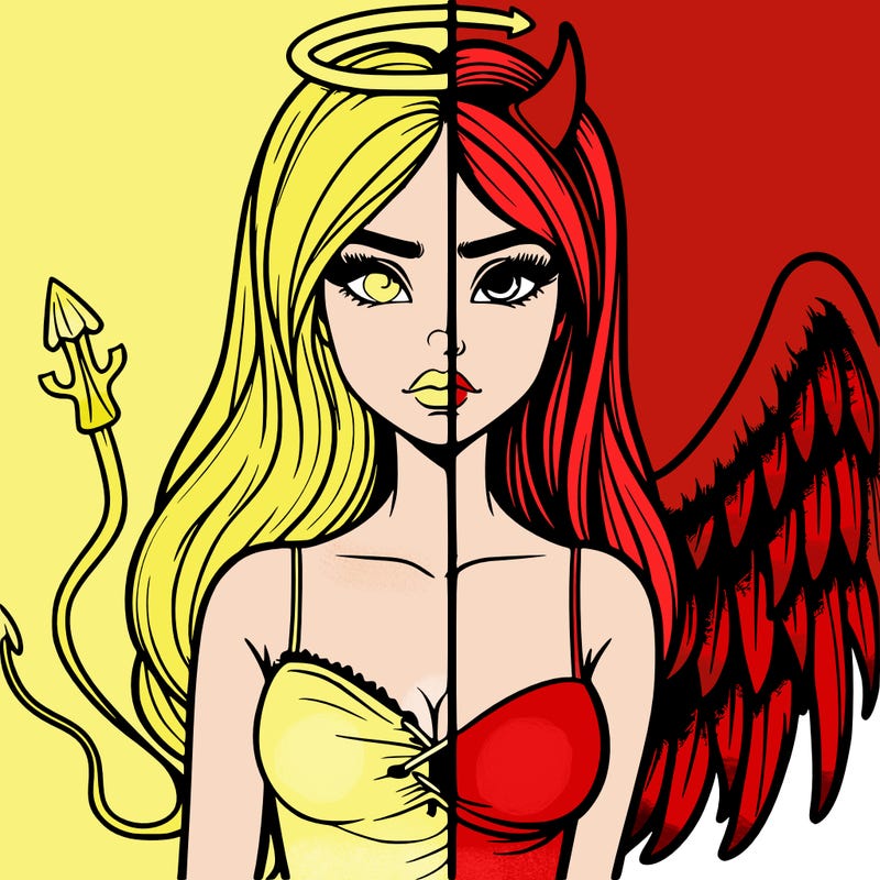 devil vs angel realistic girl