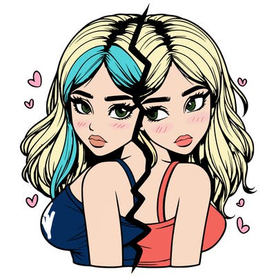 realistic girl split