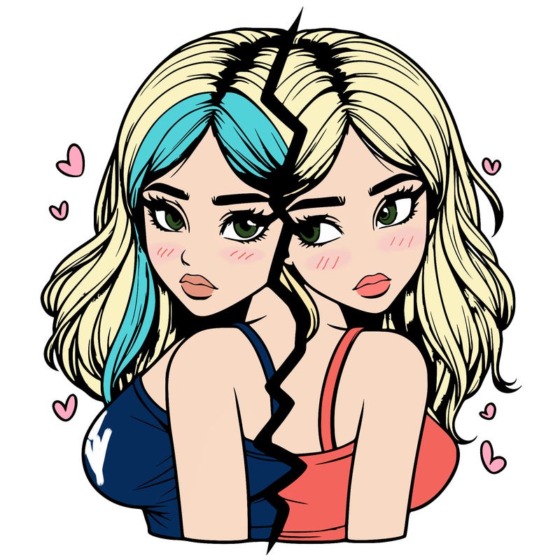 realistic girl split