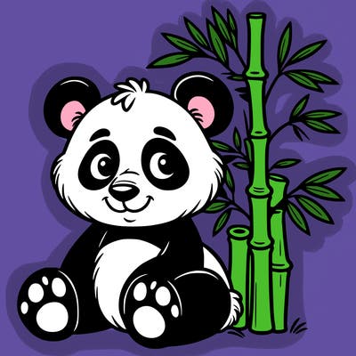 a panda bamboo