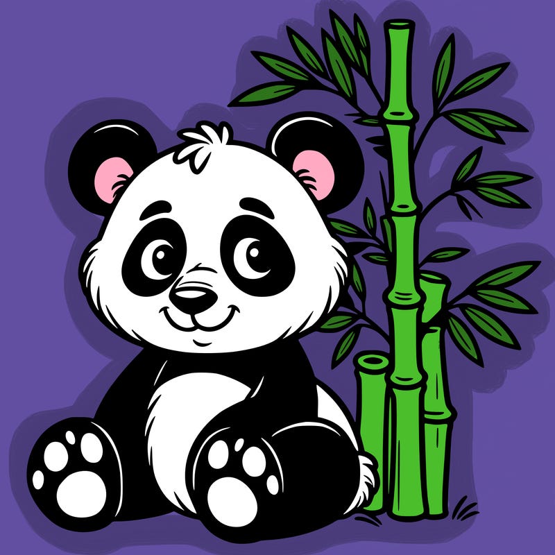 a panda bamboo