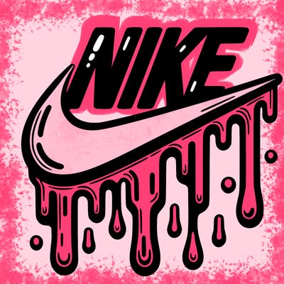 dripping nike logo
