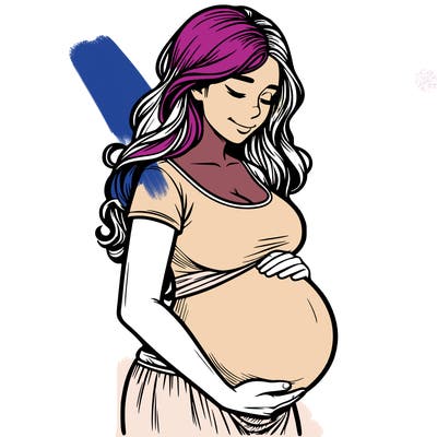 woman heavily pregnant realistic