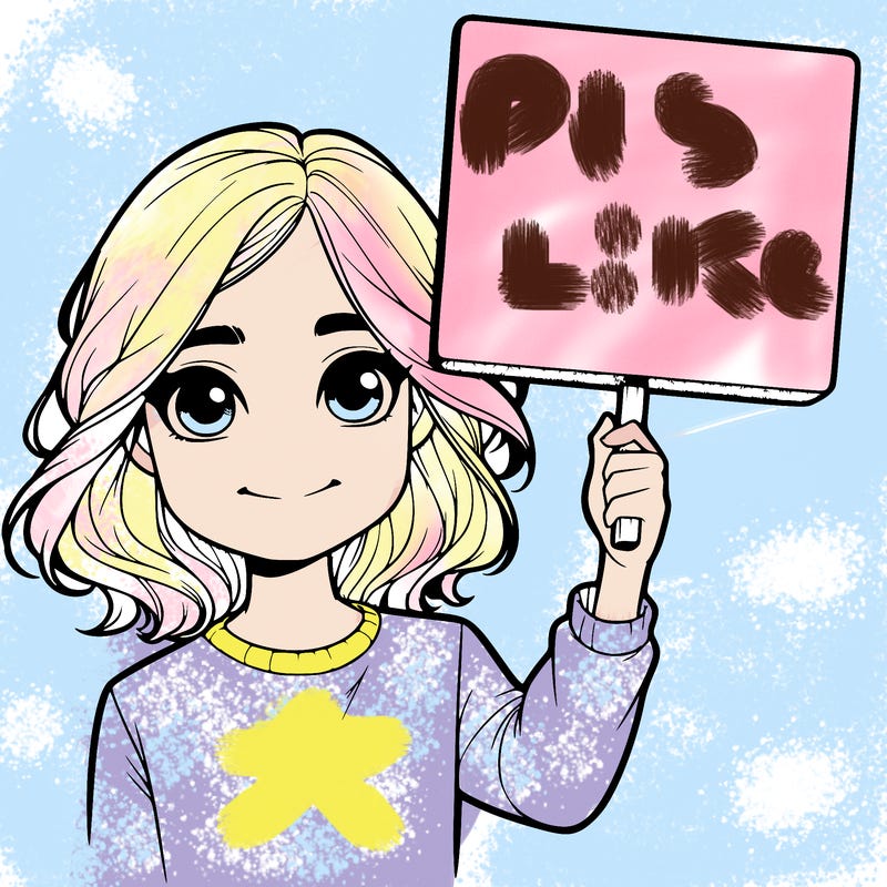 realistic girl holding up a sign