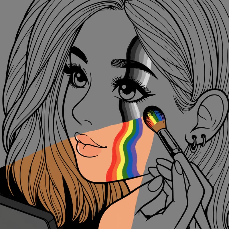 a realistic girl doing her makeup