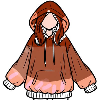 girl in oversized hoodie