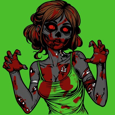 realistic zombie girl