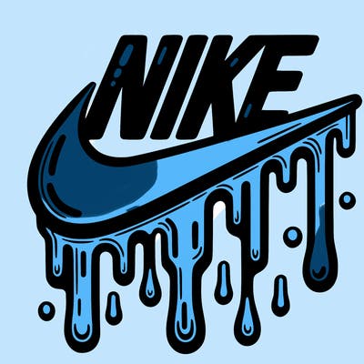 dripping nike logo
