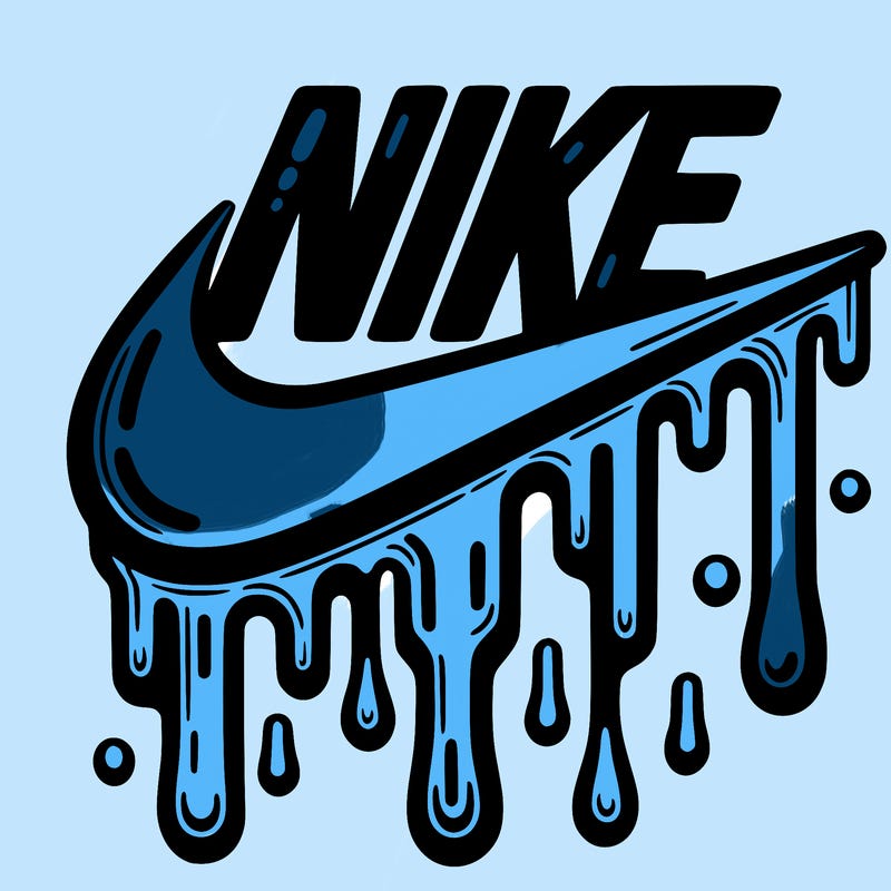 dripping nike logo