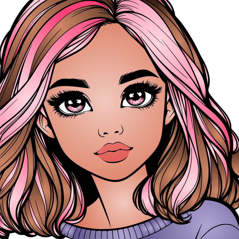 realistic girl whith cute eyes