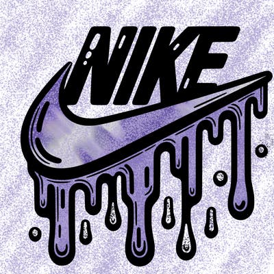 dripping nike logo