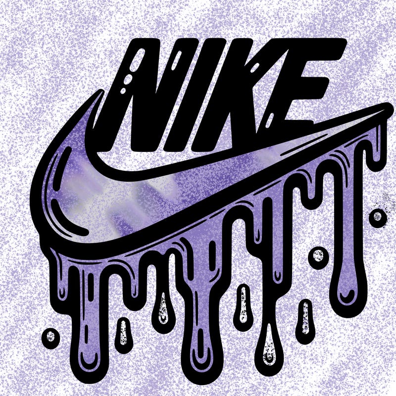 dripping nike logo