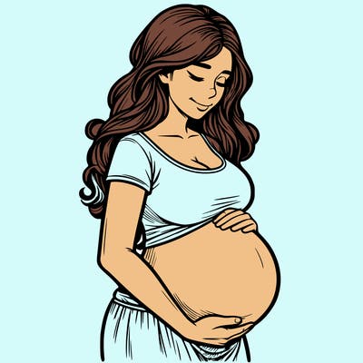 woman heavily pregnant realistic