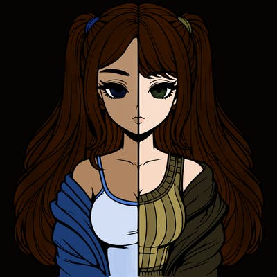 realistic girl split