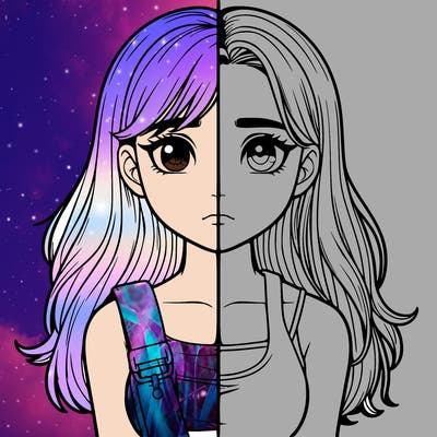 realistic girl split