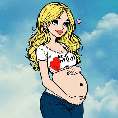 realistic pregnant girl