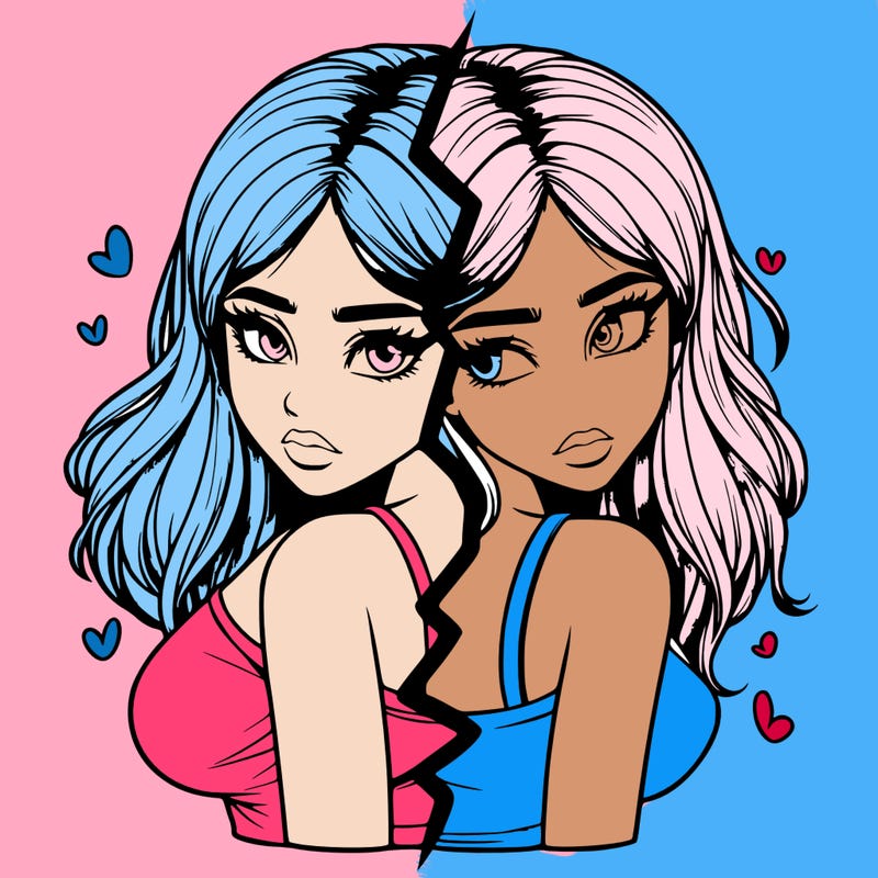 realistic girl split