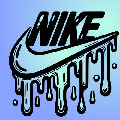 dripping nike logo