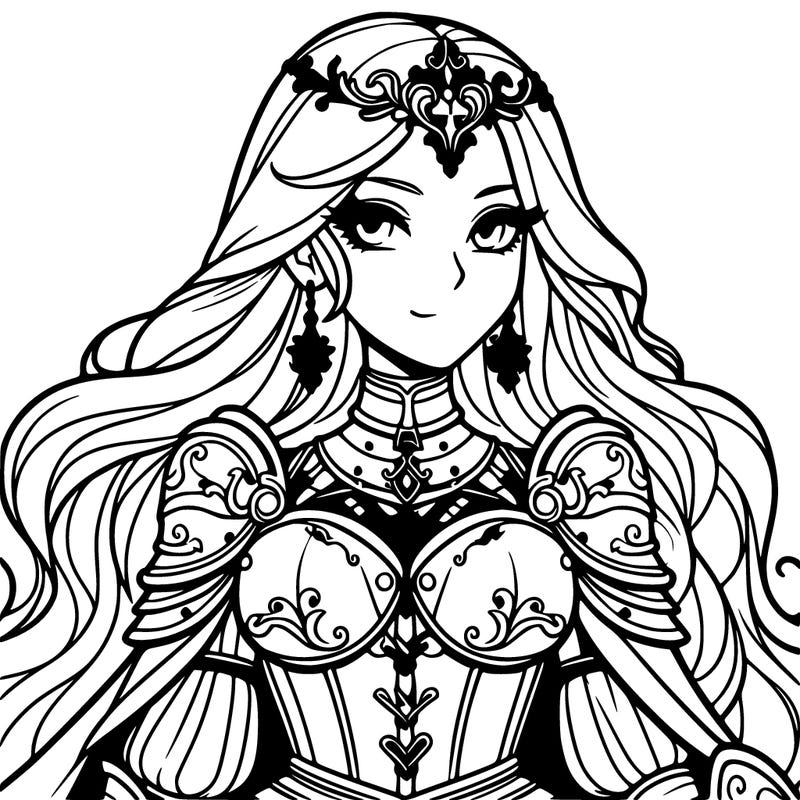 beautiful gothic female knight