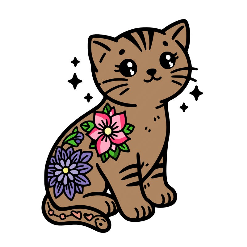 kitten tattoo