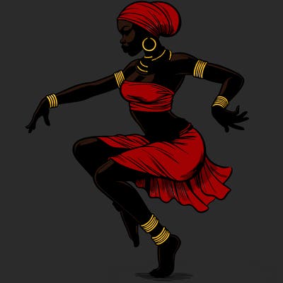realistic african dancer