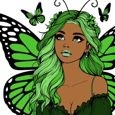 butterfly fairy realistic girl