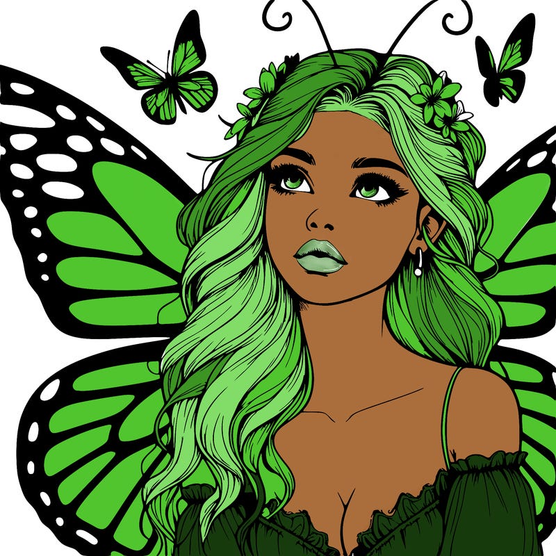 butterfly fairy realistic girl