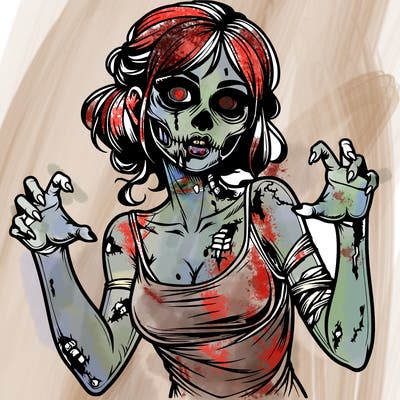 realistic zombie girl