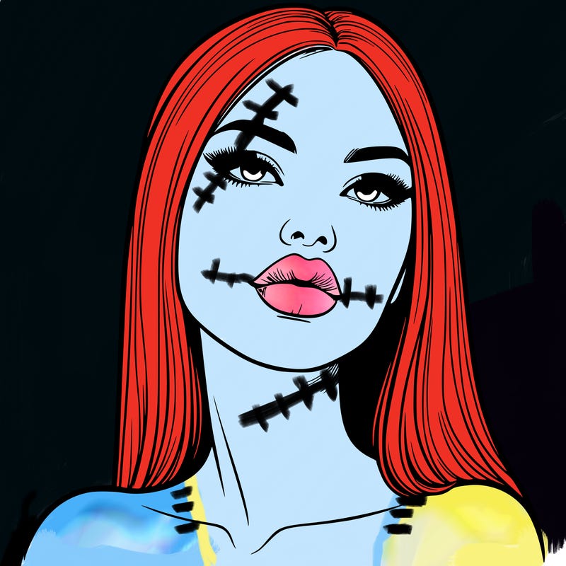 realistic woman with full lips