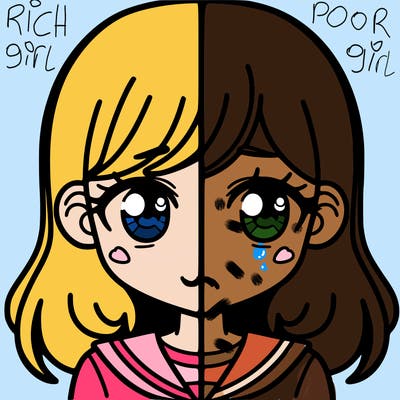a split of a girl