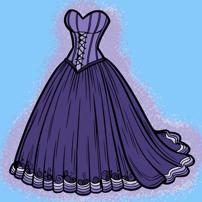 wedding dress-corset and a long and flowy skirt