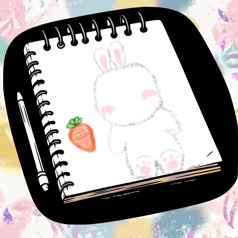 a blank sketch pad