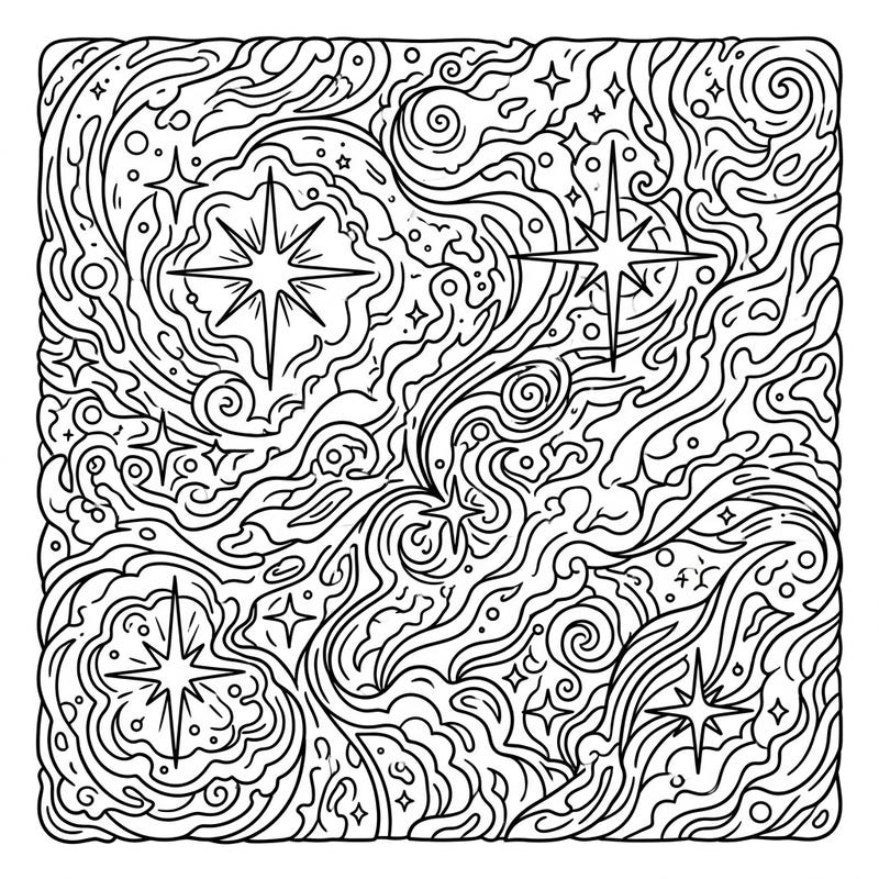 Dive into the cosmic beauty of the Carina Nebula with this captivating coloring page crafted specifically for teens. Unleash your creativity on intricate patterns of stars and nebular wonders, offering hours of artistic exploration.