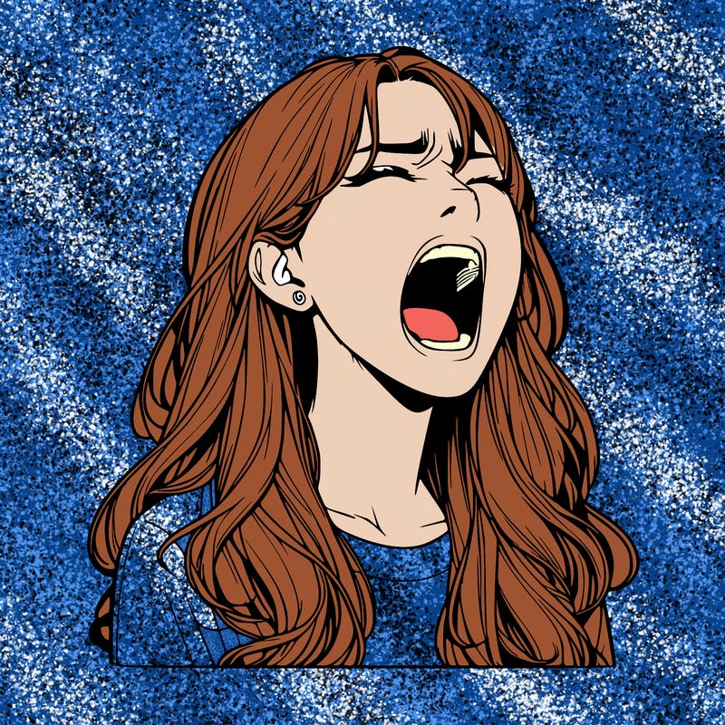 screaming realistic, girl