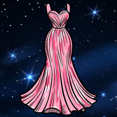 attractive long fashion dress