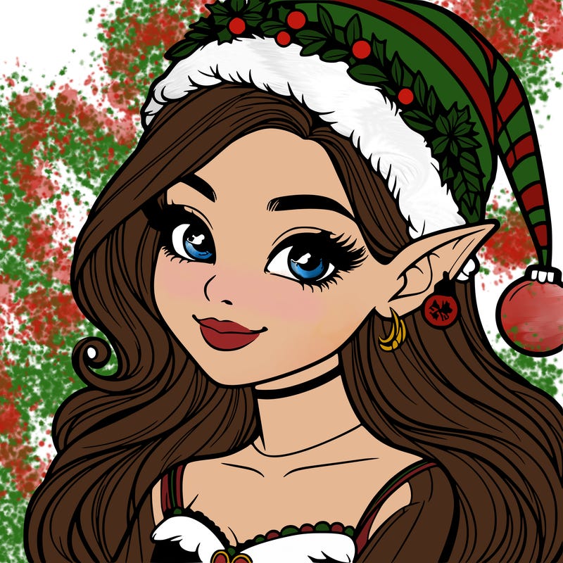 christmas girl elf realistic