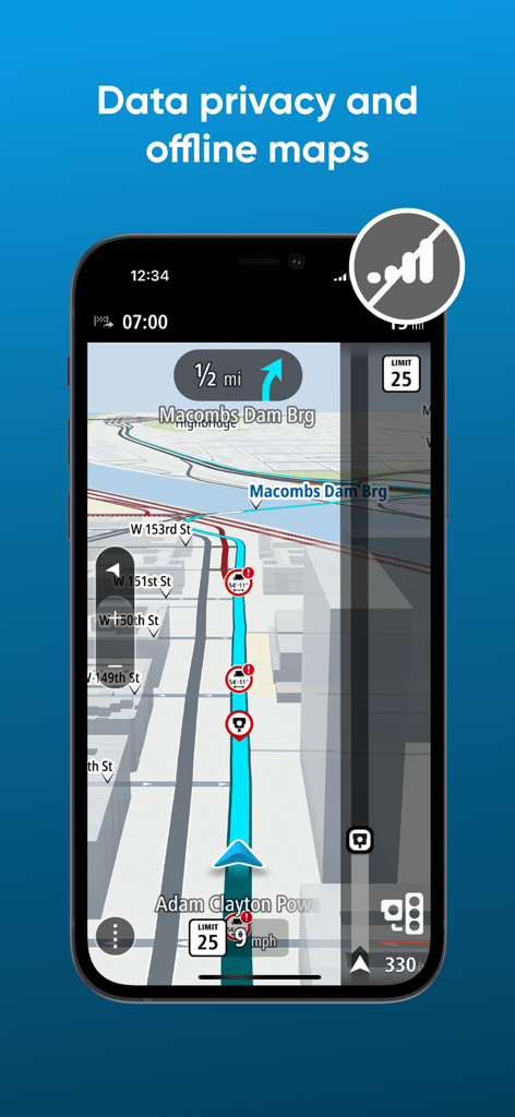 TomTom GO Expert: Truck GPS - TomTom GO Expert App zeigt LKW-spezifische Navigation mit Offline-Karten und Routenwarnungen