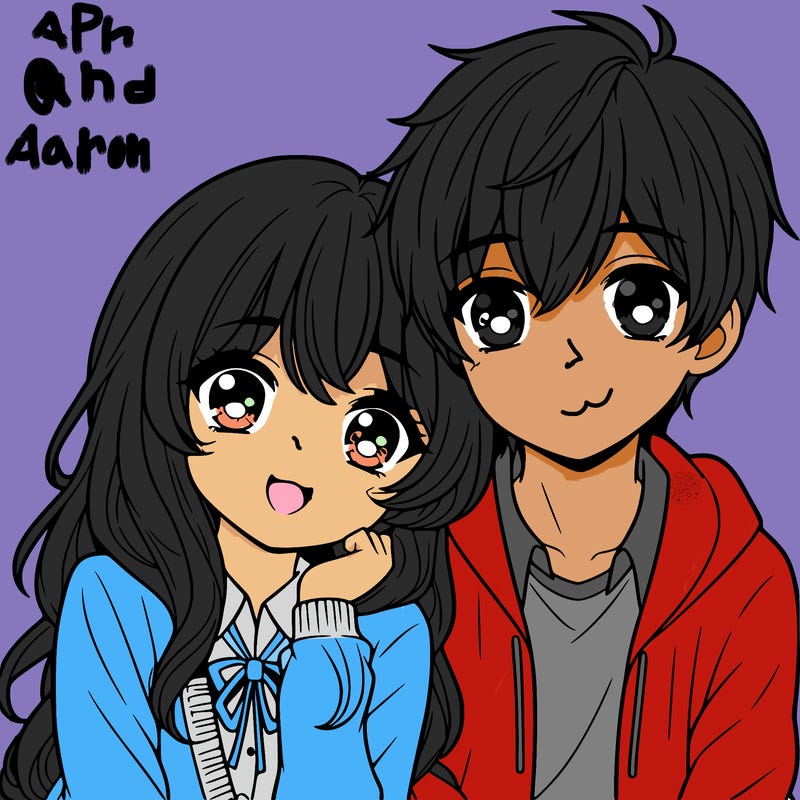 cute anime couple together