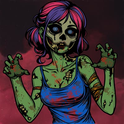 realistic zombie girl