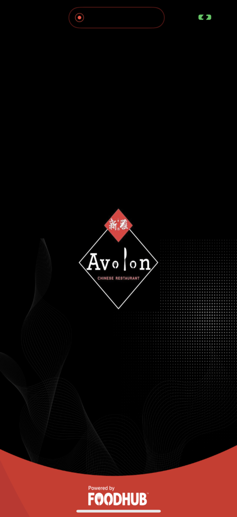 Avalon Chinese Restaurant - Écran de démarrage de l'application Avalon Chinese Restaurant avec le logo du restaurant